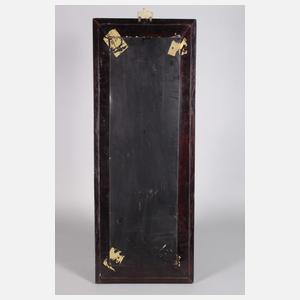 Große Porzellanmalerei "Ausritt ins winterliche Kieferntal"