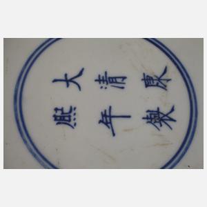 Deckelvase Emaillemalerei