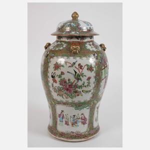 Deckelvase Famille rose