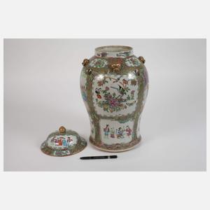 Deckelvase Famille rose