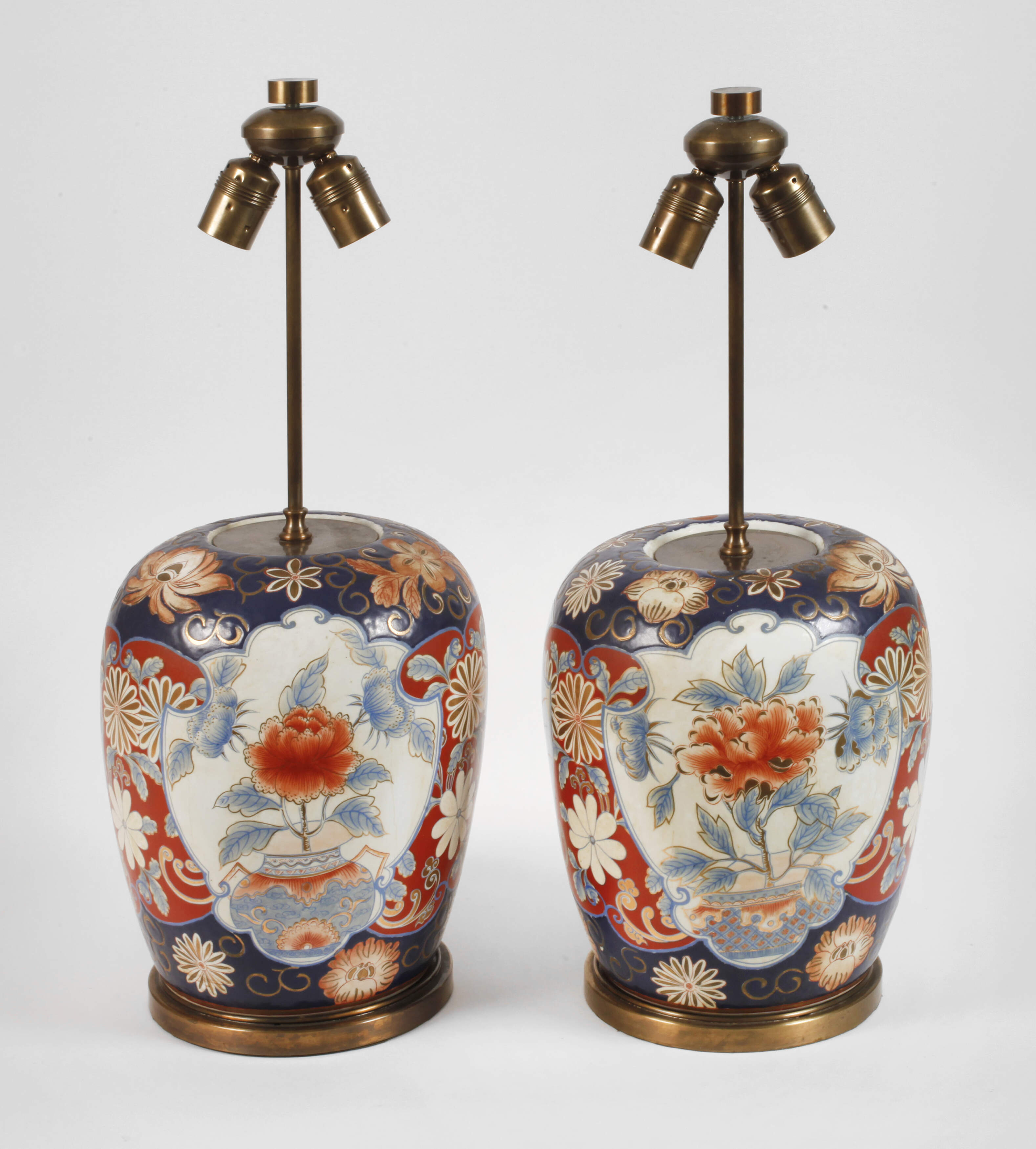 Paar Salonlampen Imari