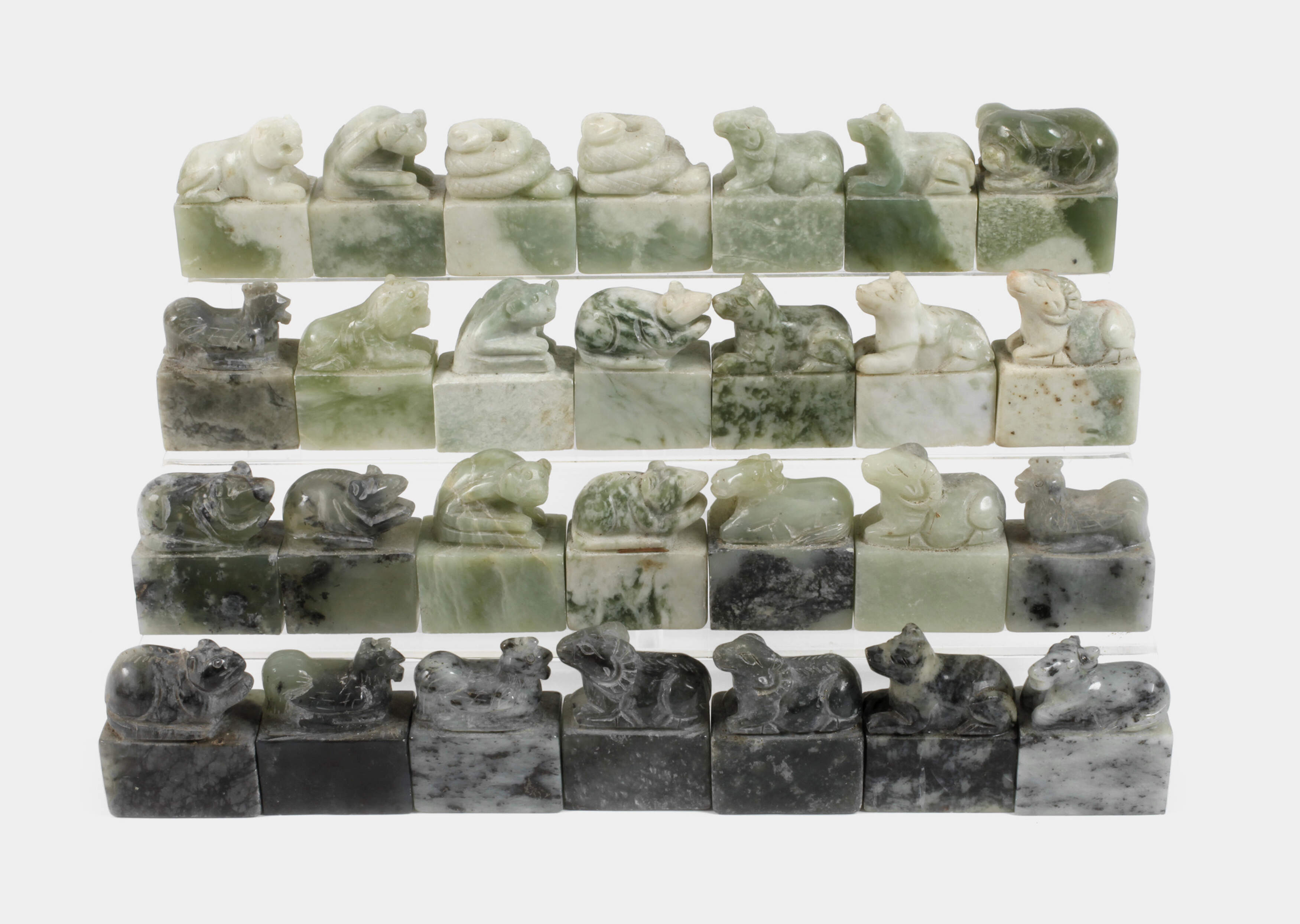 Konvolut Jadeschnitzereien