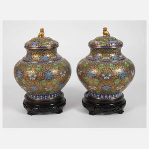 Paar Vasen Cloisonné