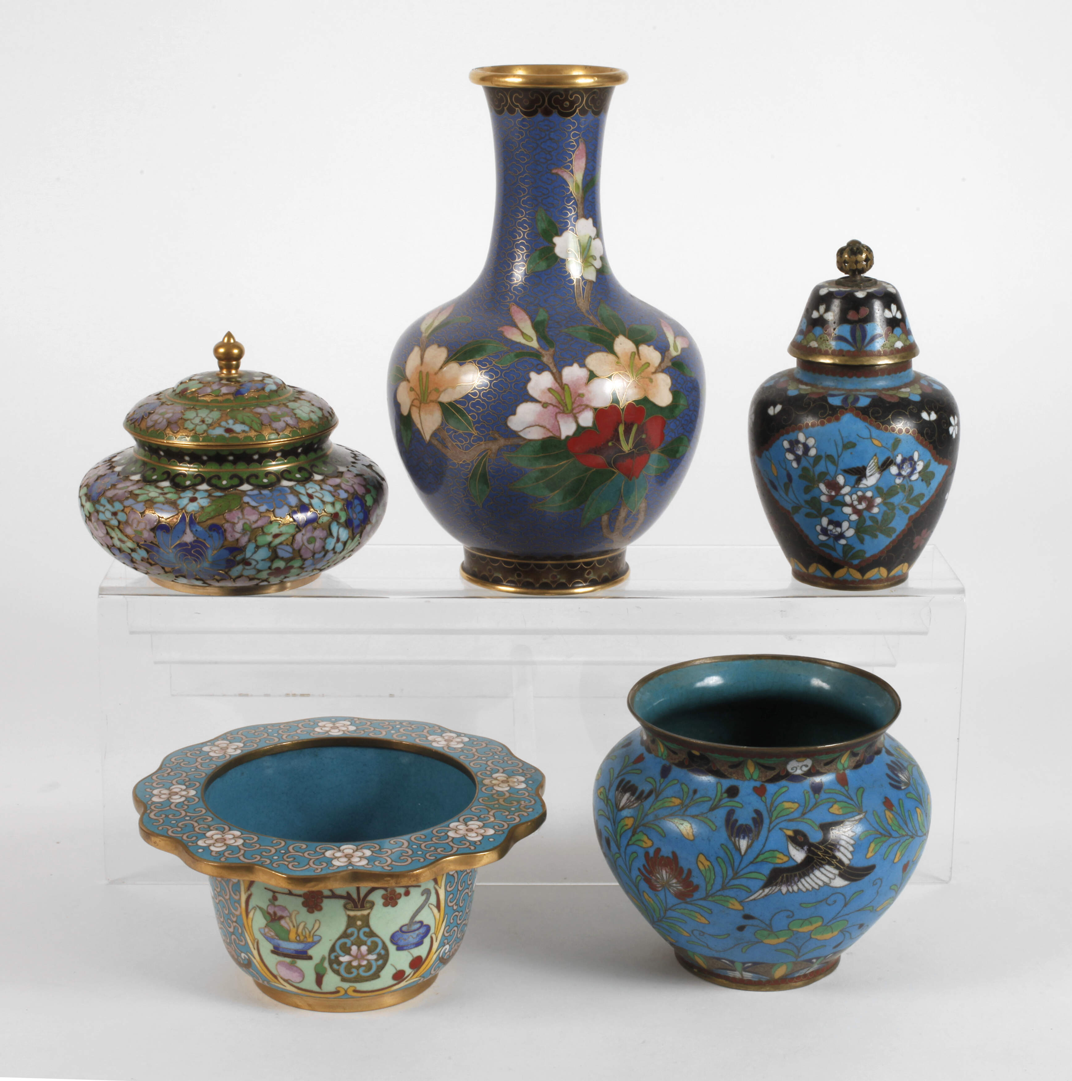 Konvolut Cloisonnéarbeiten