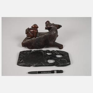 Zwei figürliche Schnitzereien