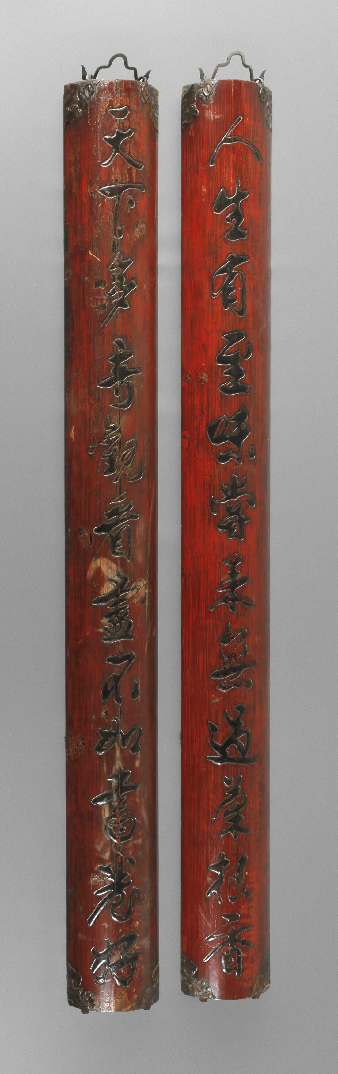 Paar Tempel-Säulenblenden