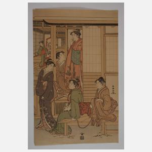 Drei japanische Farbholzschnitte