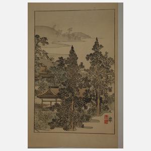 Drei japanische Farbholzschnitte