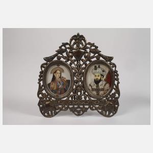 Drei Tischbilderrahmen Silber