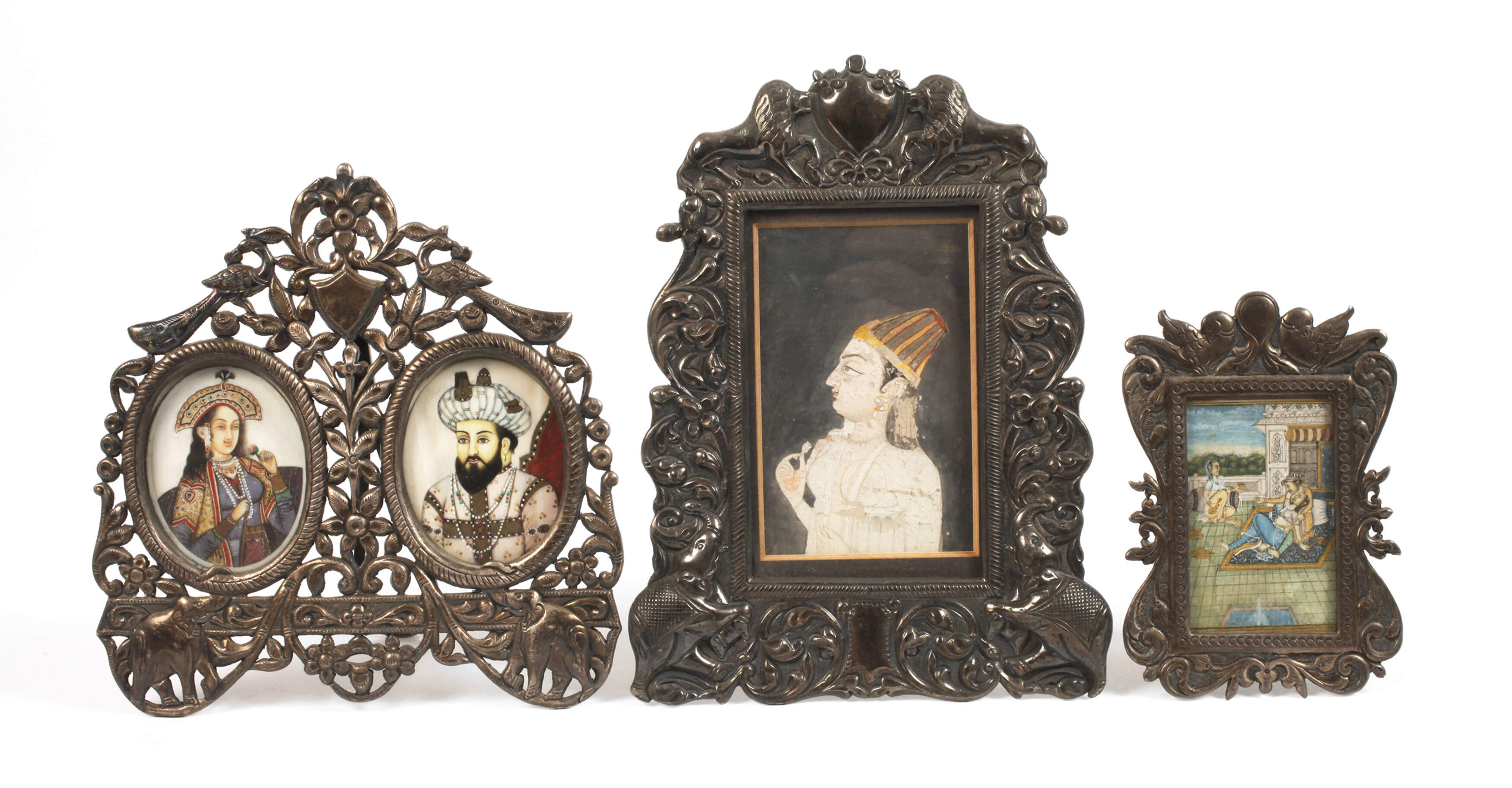 Drei Tischbilderrahmen Silber