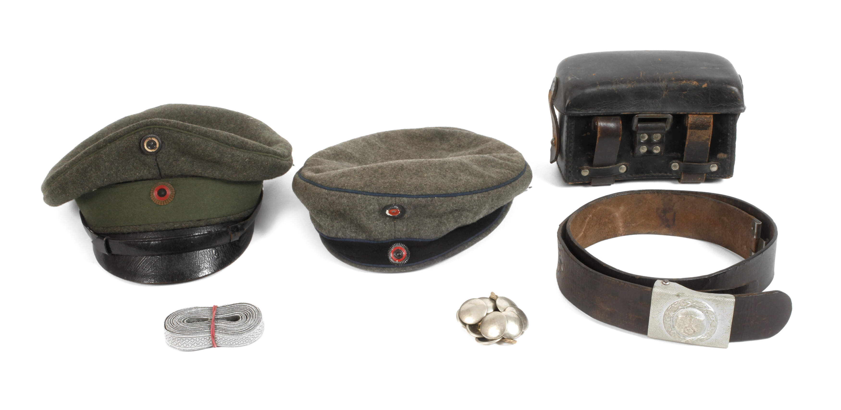 Konvolut Mützen und Ausrüstung 1. Weltkrieg