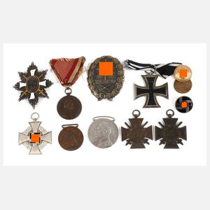 Konvolut Orden und Abzeichen 1. und 2. Weltkrieg