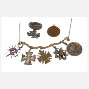 Konvolut Ordensminiaturen 1. Weltkrieg