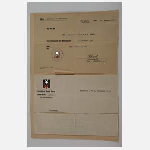 Urkunden Familiennachlass 1. und 2. Weltkrieg