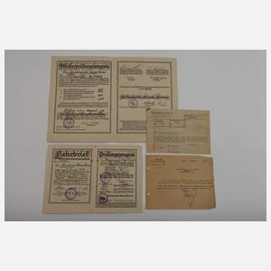 Urkunden- und Papiernachlass 1. Weltkrieg