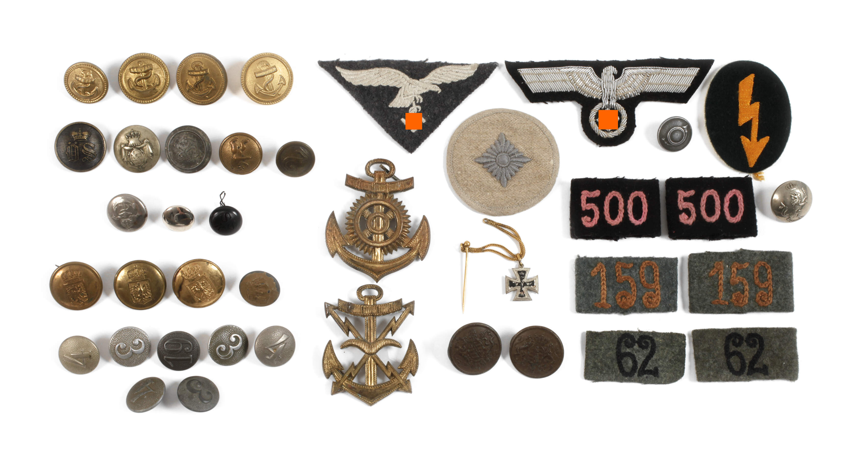 Konvolut Effekten und Knöpfe 2. Weltkrieg