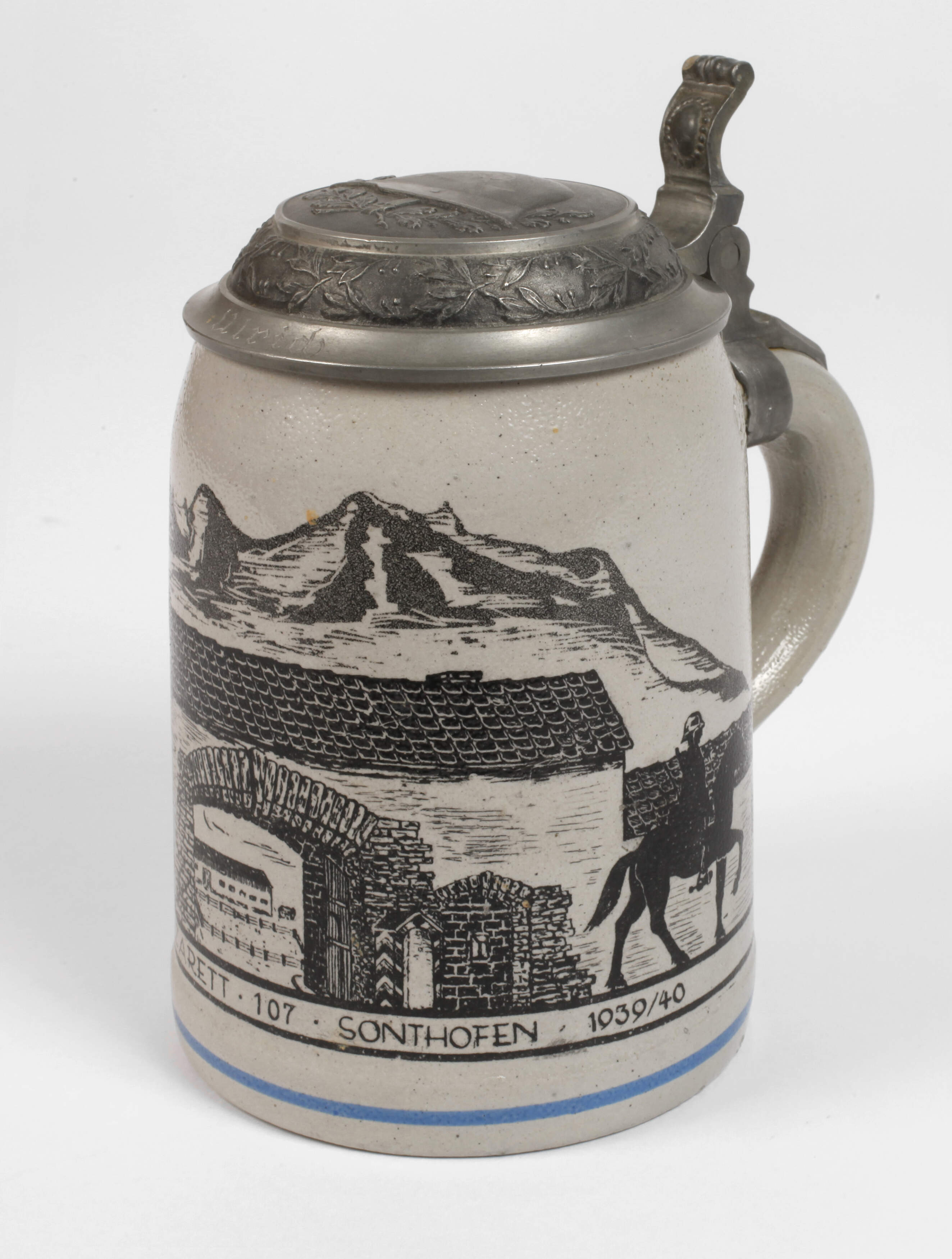 Andenkenkrug Pferdelazarett Sonthofen