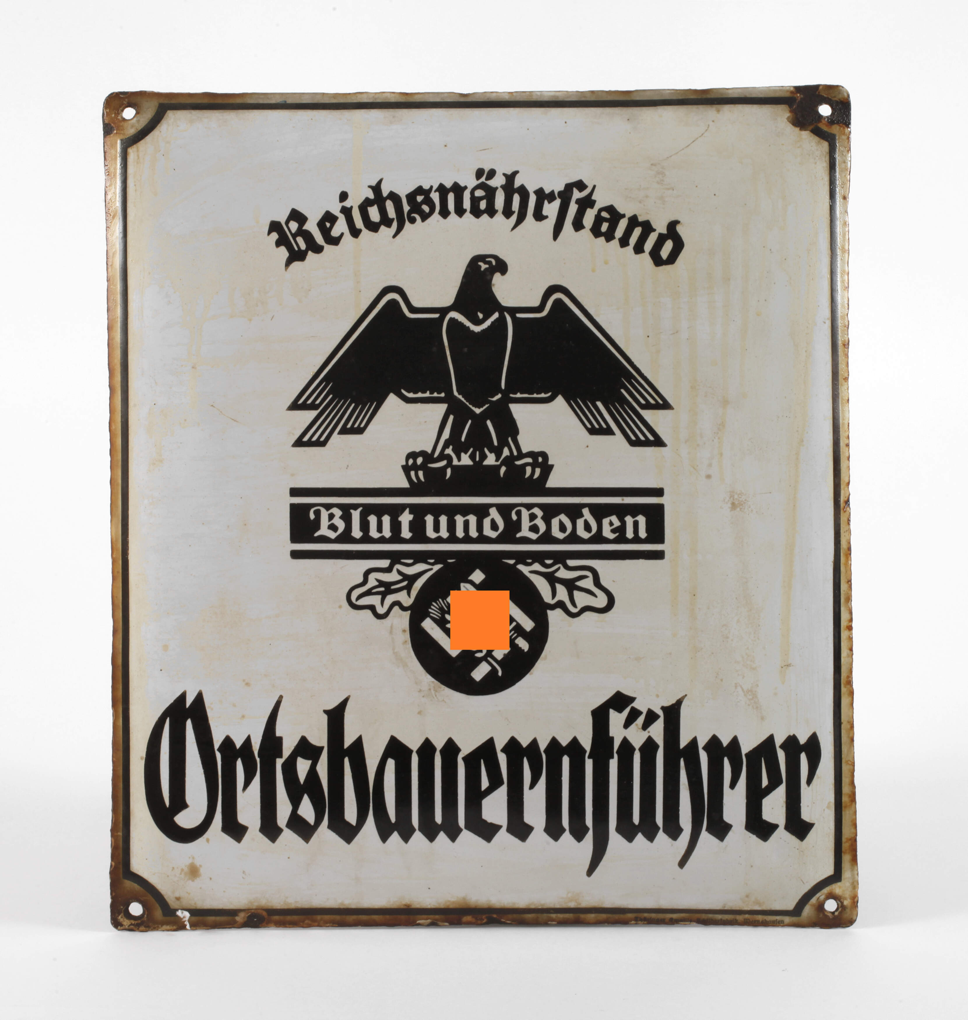 Emailleschild 3. Reich