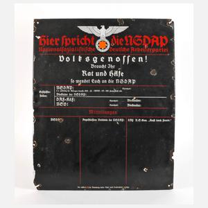 Emailleschild 3. Reich