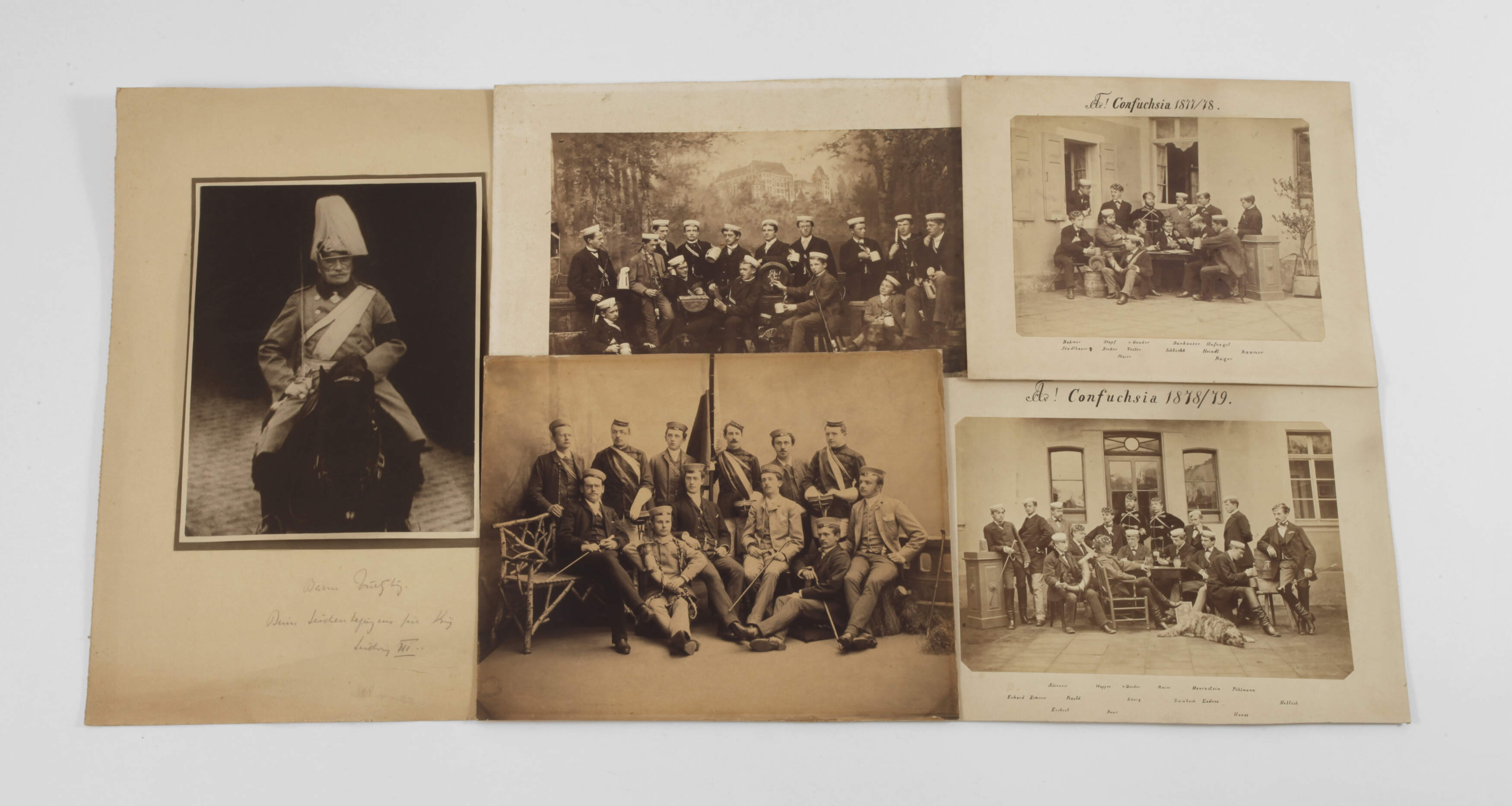 Konvolut Fotos Burschenschaften und König Ludwig