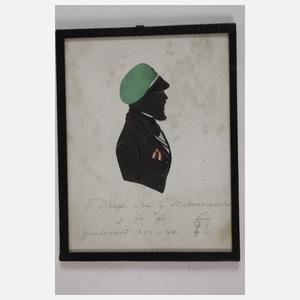 Vier studentische Schattenrissbilder