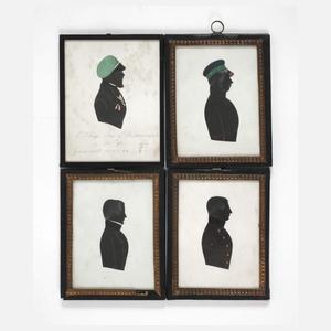 Vier studentische Schattenrissbilder