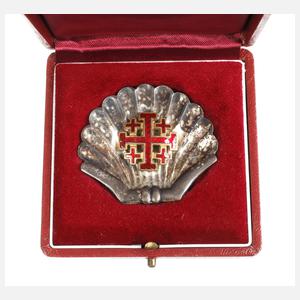 Pilgermuschel mit Jerusalemkreuz