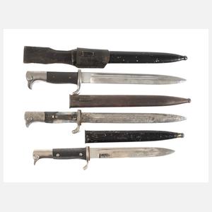 Drei Ausgehbajonette Wehrmacht