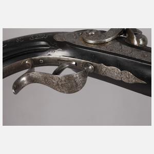 Perkussionspistole mit Damastlauf