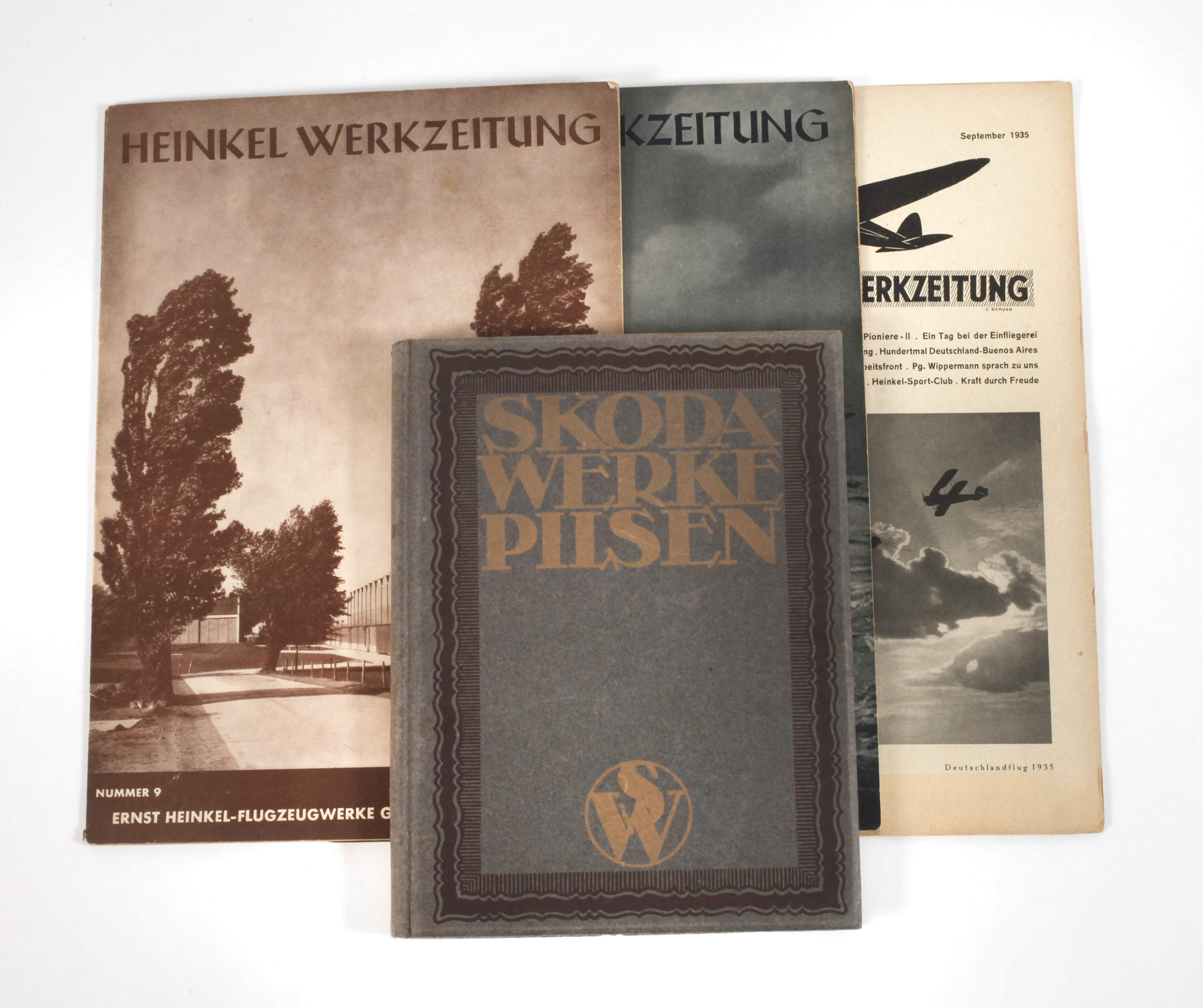 Werkshefte Skoda und Heinkel