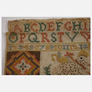 Stickmustertuch 1741