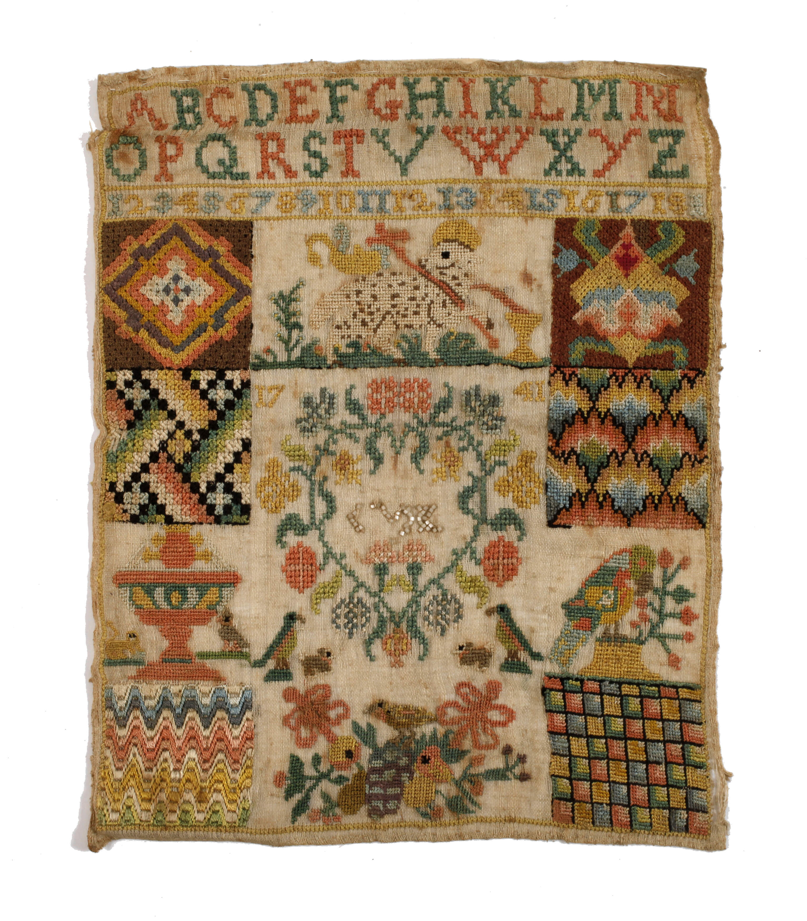 Stickmustertuch 1741