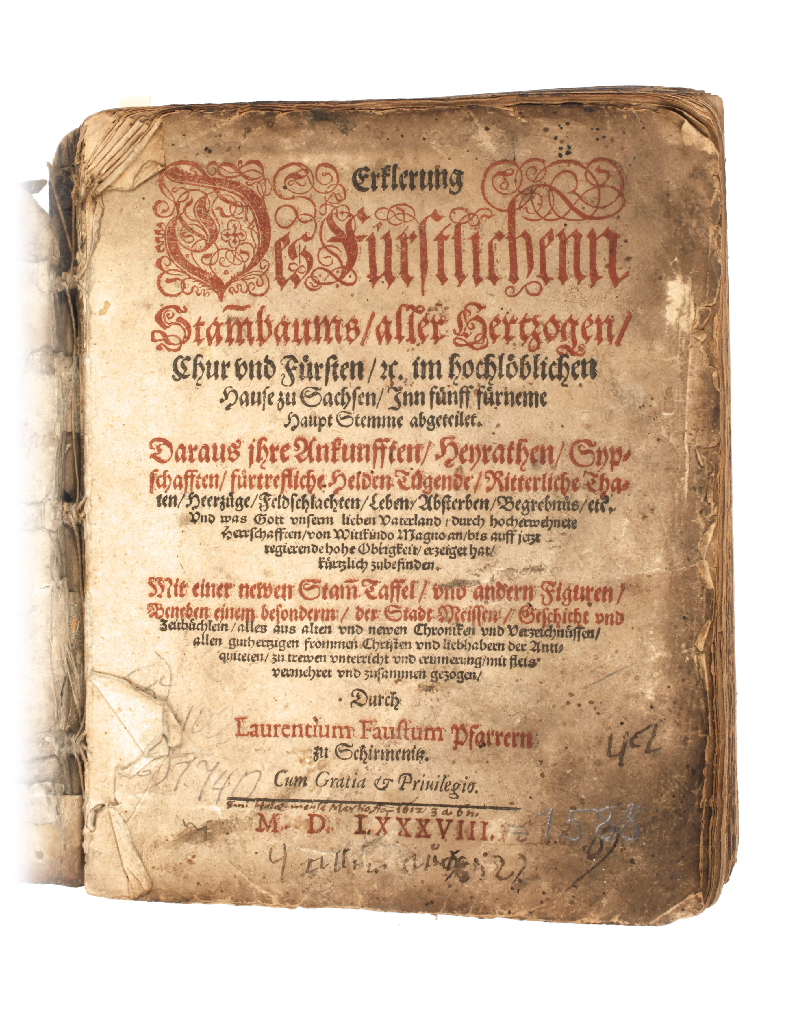 Erklerung des Fürstlichen Stammbaums Sachsen 1588