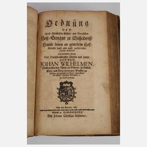 Policey Ordnung Herzog von Gülich 1696