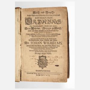 Policey Ordnung Herzog von Gülich 1696