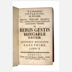 De Rebus Gestis Hungariae Regum 1742