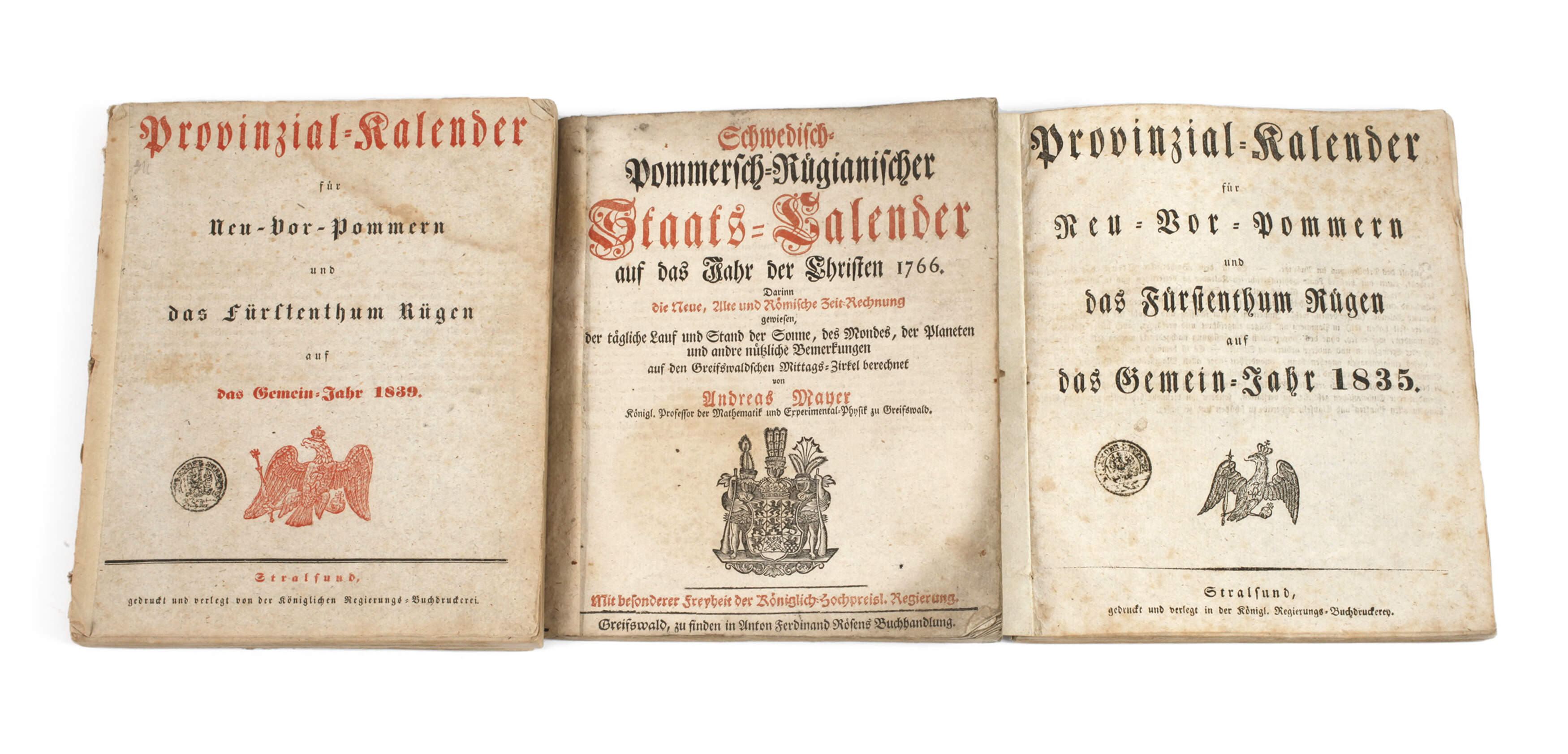 Drei Kalender Rügen