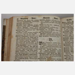 Vier alte Wörterbücher