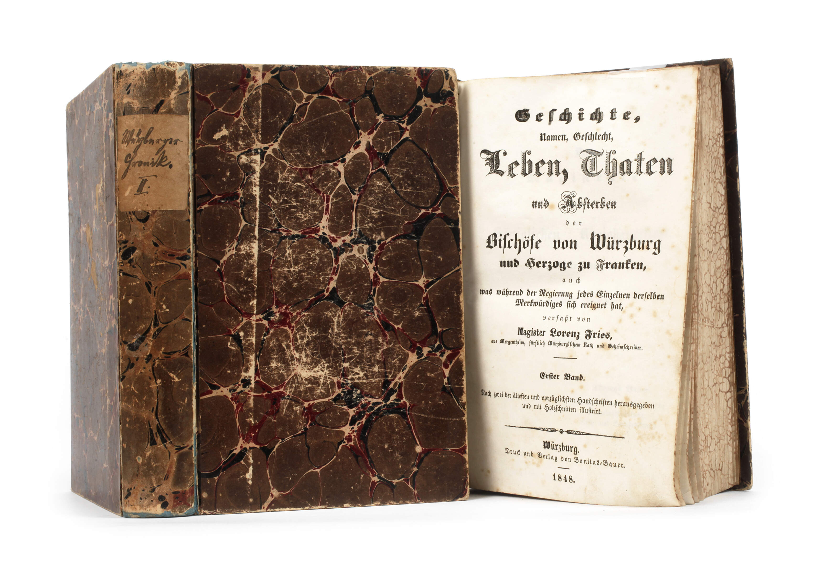 Zwei Bände Würzburger Chronik