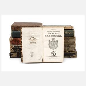 Sammlung elf Staatskalender Mecklenburg