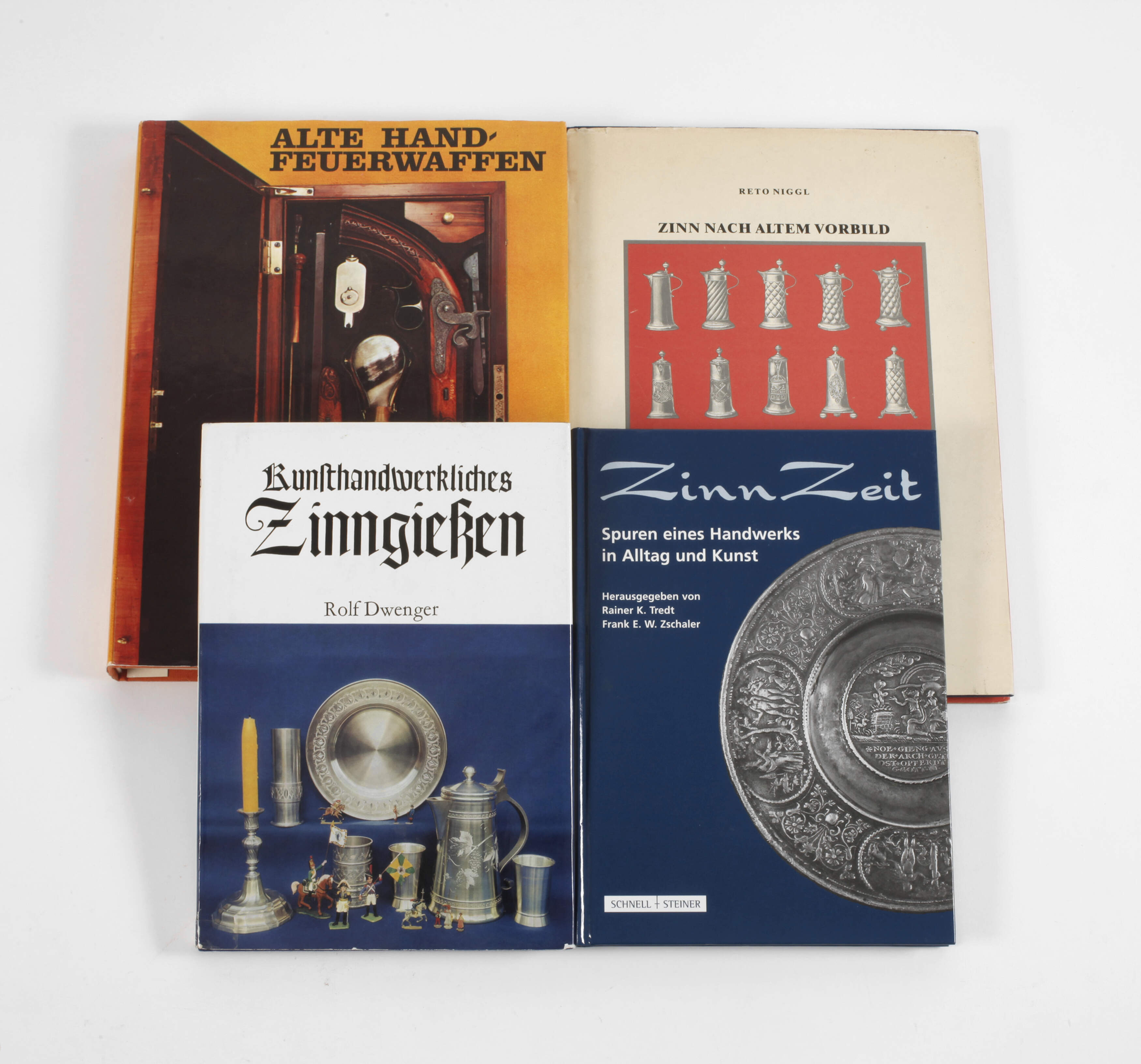 Konvolut Fachbücher Zinn und Handfeuerwaffen