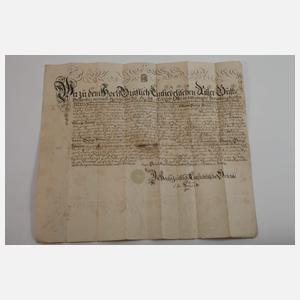 Fünf historische Schriftstücke