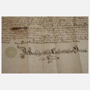 Fünf historische Schriftstücke