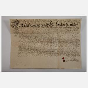 Fünf historische Schriftstücke