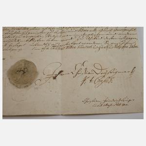 Fünf historische Schriftstücke