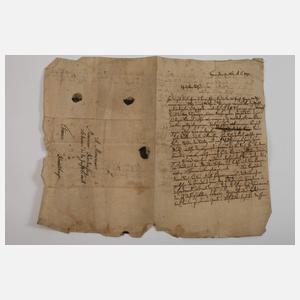 Fünf historische Schriftstücke