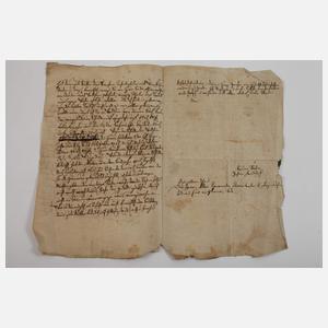 Fünf historische Schriftstücke