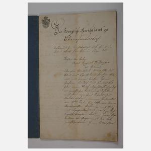 Fünf historische Schriftstücke