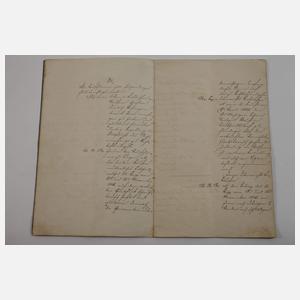 Fünf historische Schriftstücke