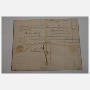 Fünf historische Schriftstücke